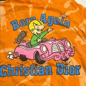 Christian Dior Orange Graphic Tee